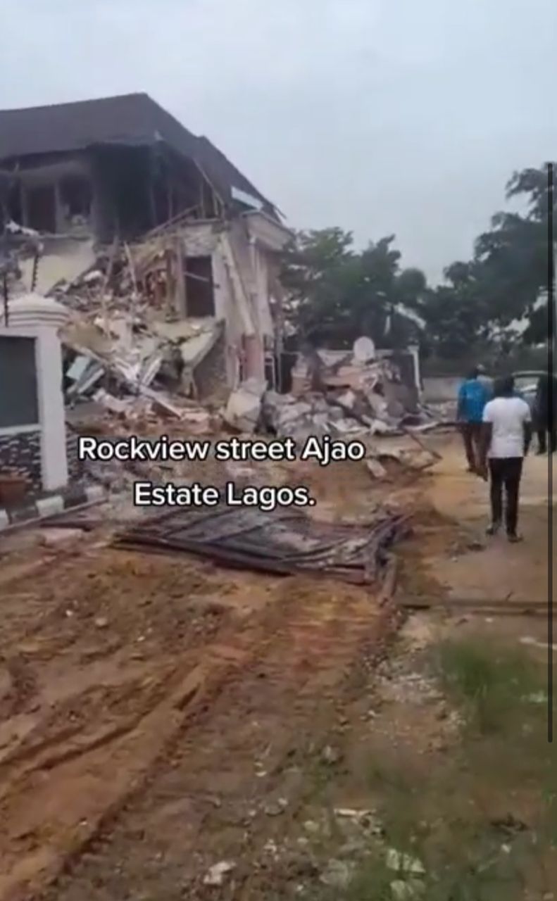 "I was in the hospital when I was called" — Woman in tears as Lagos State govt demolishes her house (Video)