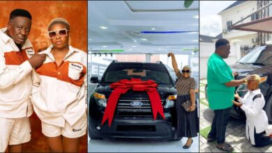 Mr Ibu showers daughter with prayers as she acquires new car (Video)