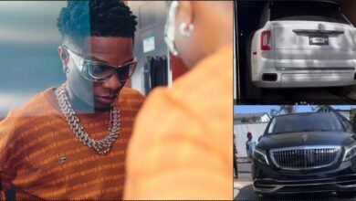 Wizkid takes delivery of two new cars, Rolls Royce Cullinan, Maybach Bus