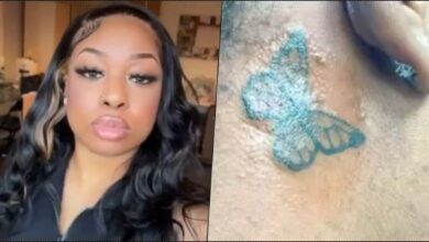 "If you have skin cancer, you are on your own" — Nigerian mom fumes as daughter inks tattoo (Video)