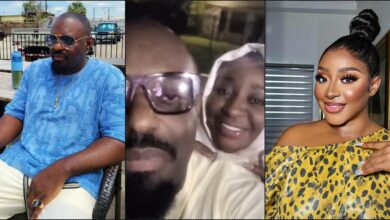 Jim Iyke reunites with Ini Edo after yelling and making her cry on movie set (Video)