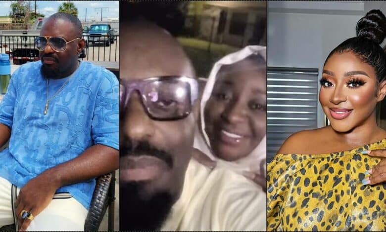 Jim Iyke reunites with Ini Edo after yelling and making her cry on movie set (Video)