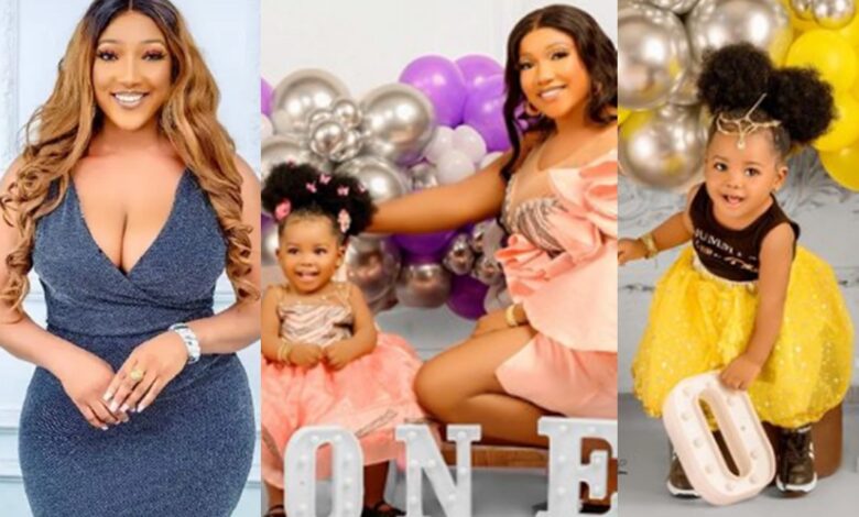 “my world” Christabel Egbenya say powerful prayer for her daughter as she celebrates first birthday (Photos)