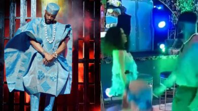 #BBTitans: "Pray for my knees" - Ebuka cries out after Partying with housemates (Video)