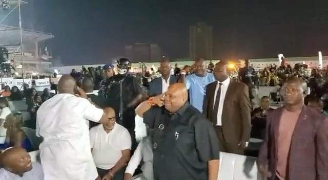 Osun Gov-elect, Adeleke attends Davido's Timeless concert in Lagos (Video)