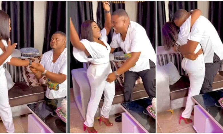 Ken Erics proposes to Mr Ibu's daughter, Jasmine (Video)