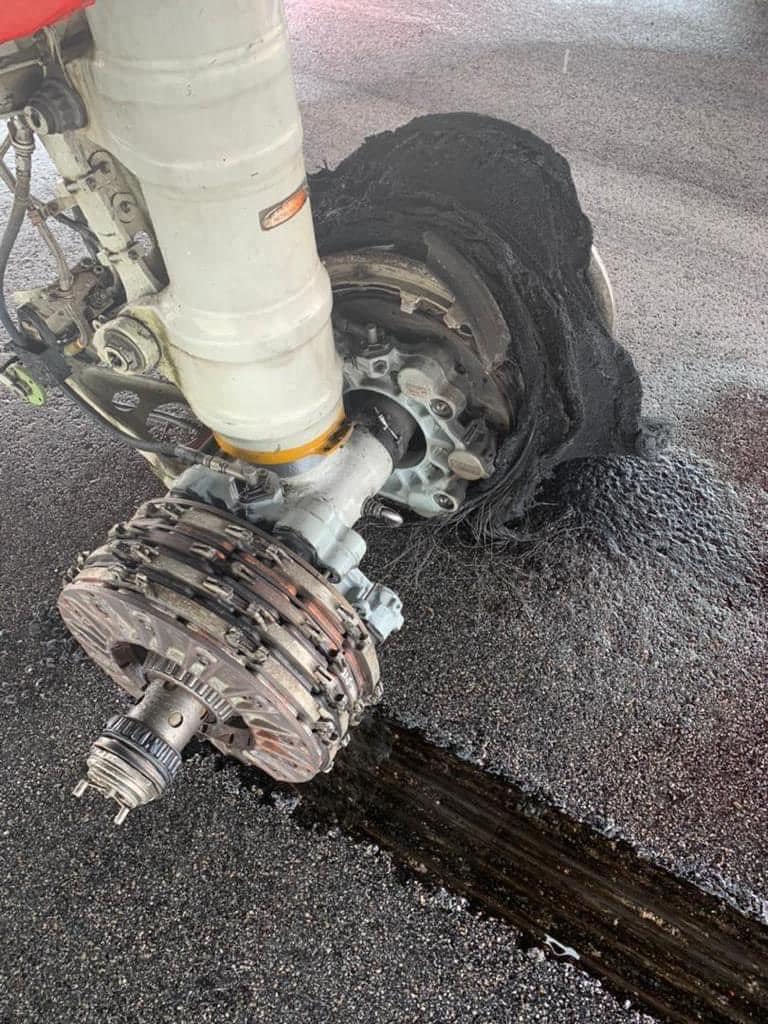 Airplane crash-lands in Abuja, tyre bursts into flame