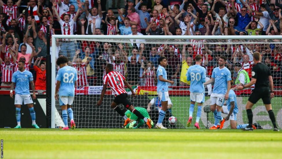 Pinnock celebrating his goal. Source: Getty