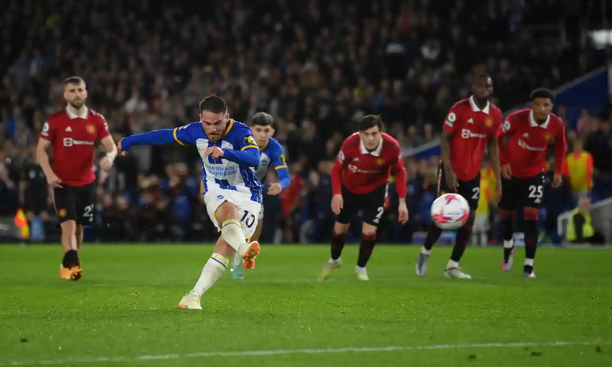 Brighton grabs a 99th minute win over Manchester United