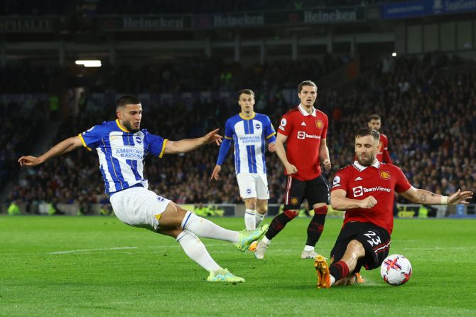 Brighton grabs a 99th minute win over Manchester United