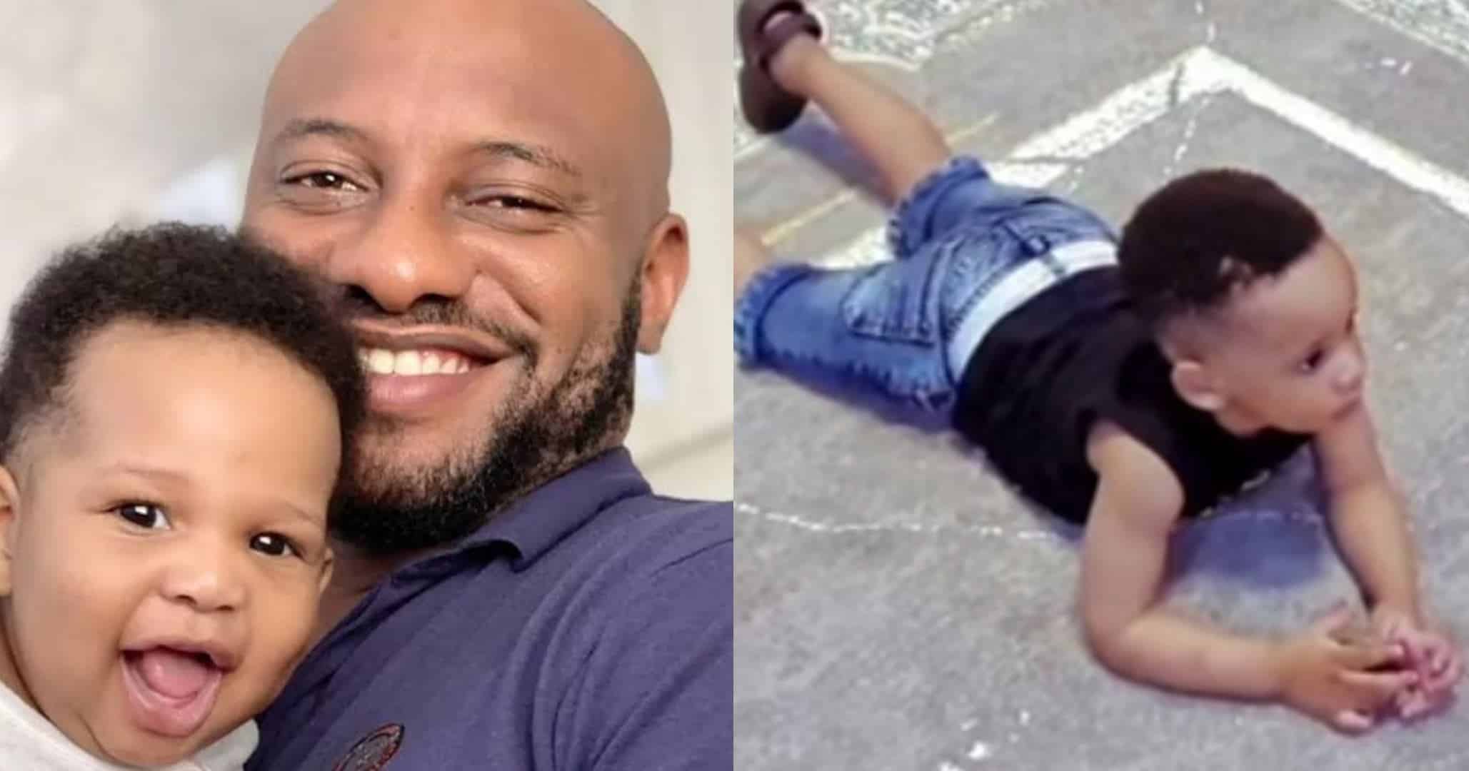 "He's growing up so fast" – Yul Edochie gushes as he shares adorable