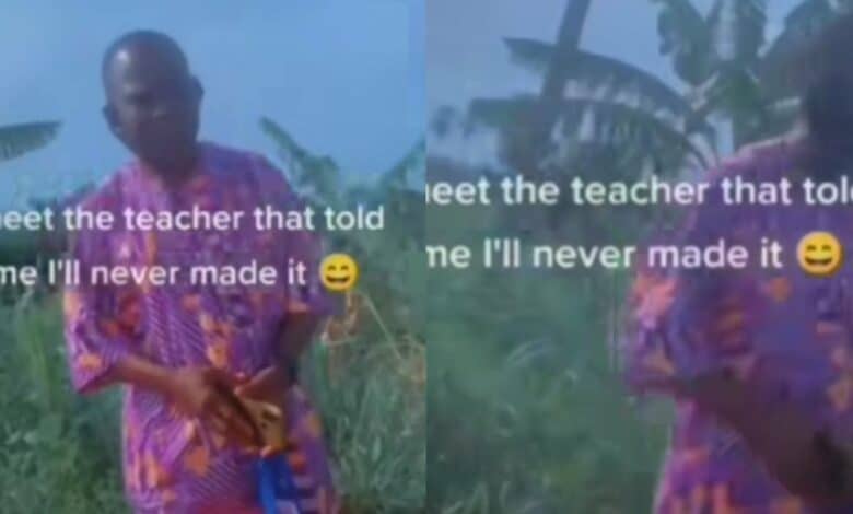 "You go trek tire" – Man in car mocks former teacher that told him he can never make it (Video)