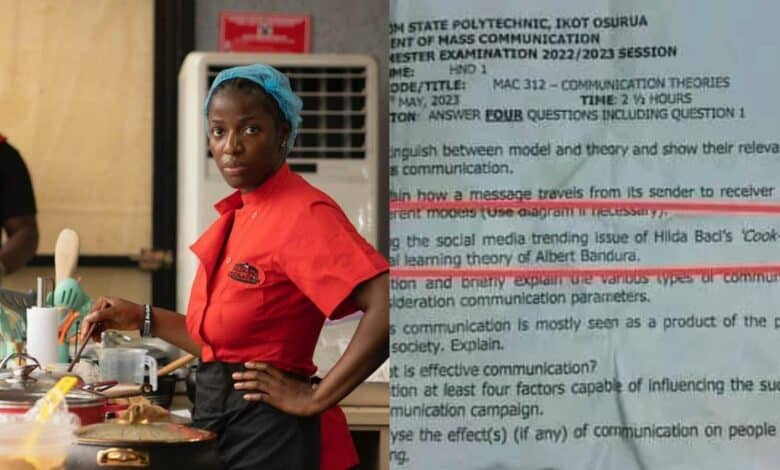 Akwa-Ibom poly uses Hilda Baci's Cook-a-Thon to set exam question