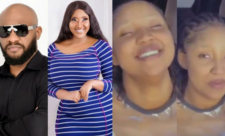 "You're making me blush" – Judy Austin gushes as Yul Edochie hails her as naturally beautiful and graceful African woman (Video)