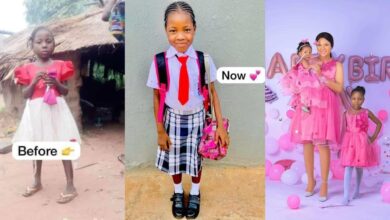 Lady shares adorable before-after transformation of house help
