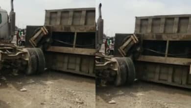Driver flees as container crashes cart pusher to death