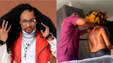 "I'm bringing sexy back" - Denrele hypes himself as he shares a video receiving massage