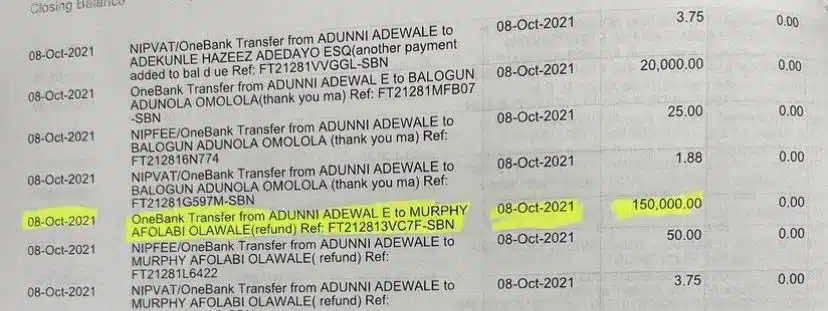 Adunni Ade denies allegations of debt to late Murphy Afolabi, presents evidence of refund (Photos)