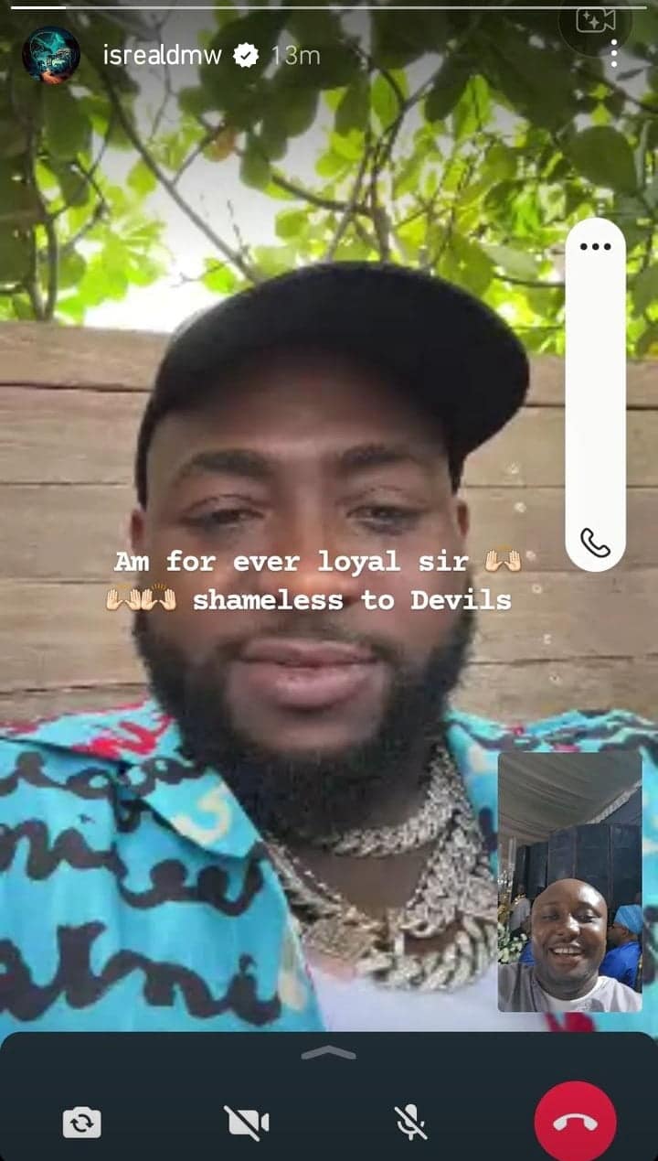 Isreal DMW factime call with Davido