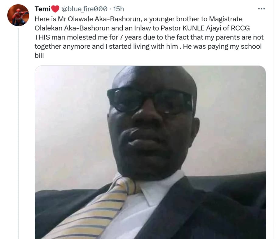 Nigerian lady calls out Pastor who allegedly molested her for 7 years