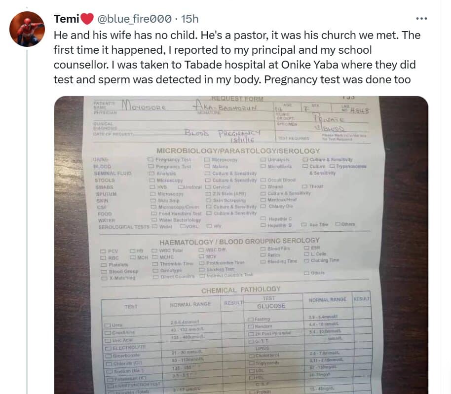 Nigerian lady calls out Pastor who allegedly molested her for 7 years