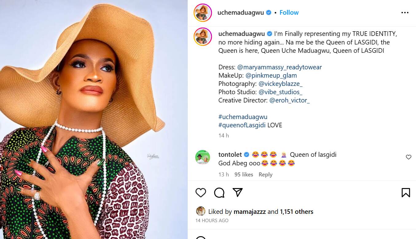 Uche Maduagwu now identifies as a woman