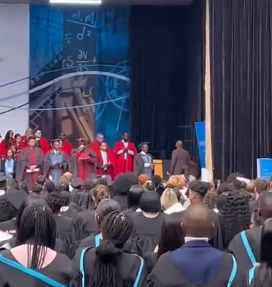 Emotional moment father receives certificate for son who died a day before graduation (Video)