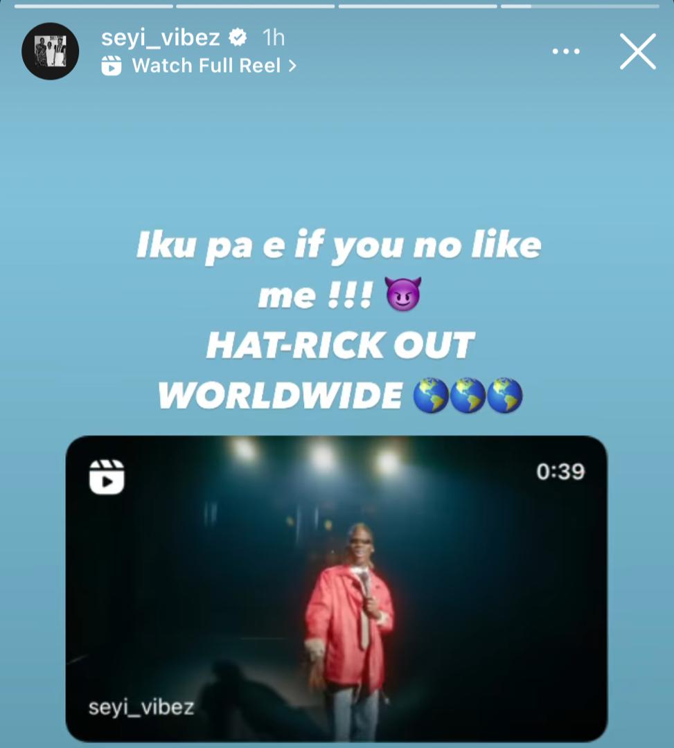 "I am Olamide Badoo jnr, I don’t need any record label" — Seyi Vibez brags, warns those who don't like him (Video)