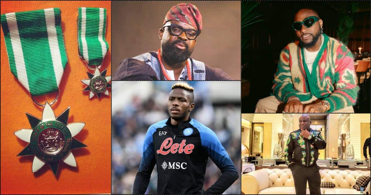 Davido, Terry Waya, Kunle Afolayan, others to be conferred with national honours