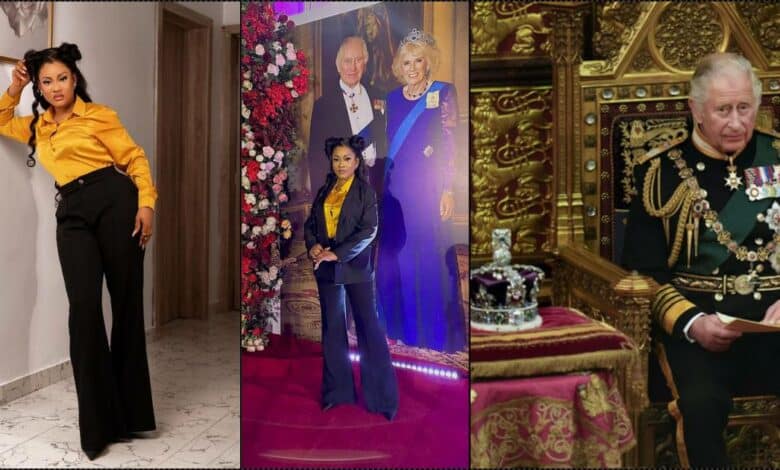 "Over sabi Nigerians" — Reactions as Phyna turns up for coronation of King Charles lll of England in Lagos