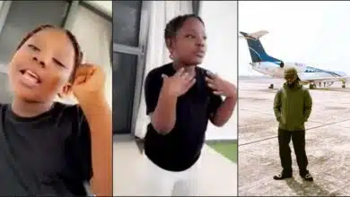 "First class or nothing" — Timaya's daughter reveals why she can't fly economy or business class (Video)