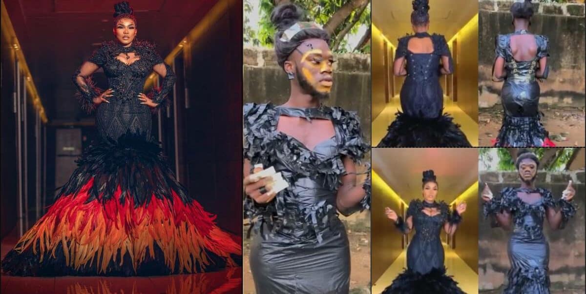Iyabo Ojo reacts as fan recreates her N37.5M AMVCA outfit (Video)