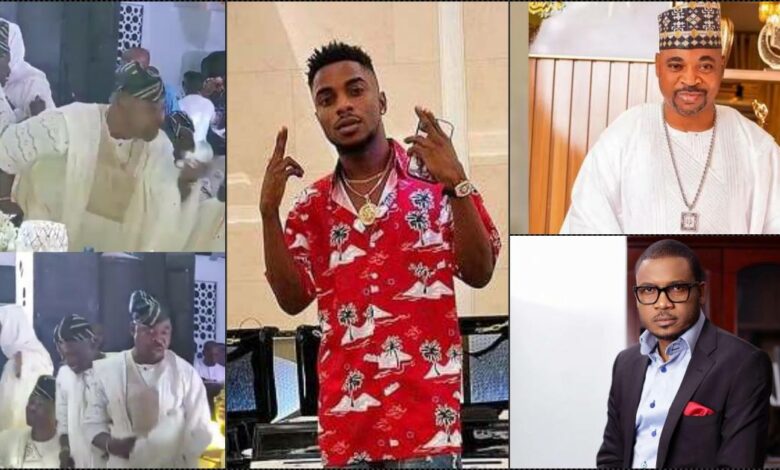 Mc Oluomo's son praises father for snubbing Shina Peller at a party (Video)