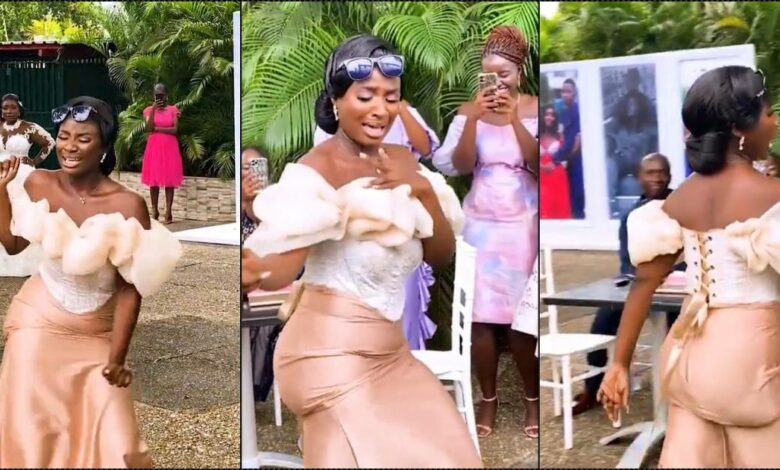"So beautiful but hip pad did her bad" — Bride's sister causes stir with dance moves (Video)