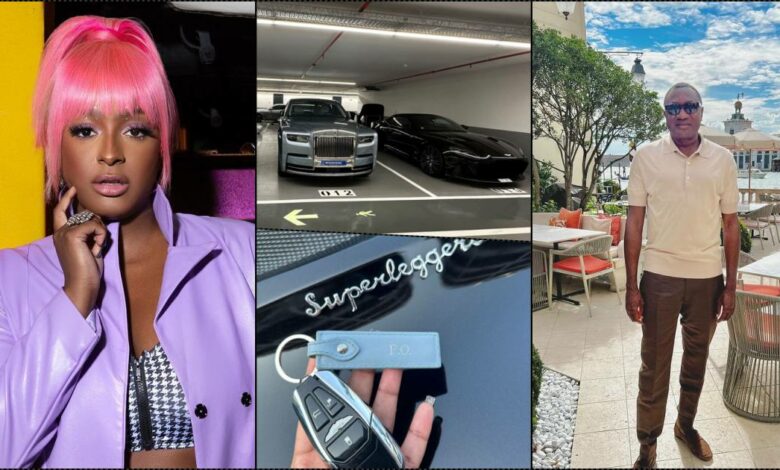 DJ Cuppy shows off father’s new Rolls Royce, Aston Martin in Monaco