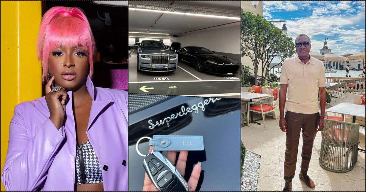 DJ Cuppy shows off father’s new Rolls Royce, Aston Martin in Monaco