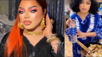"I cook with table water only" — Bobrisky brags (Video)