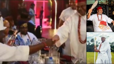 "Pete Edochie disrespected the king” — Veteran actor bashed for handshake with Ooni of Ife (Video)