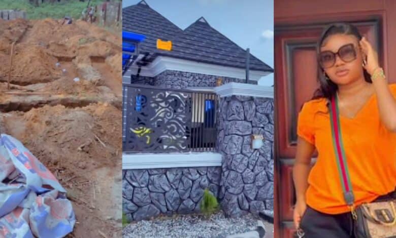 Woman shows the beautiful house she builds after years of hardwork, tiktok video goes viral
