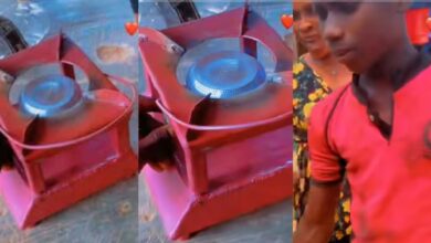 Moment teenager melts hearts with innovative gas stove running without a cylinder (video)