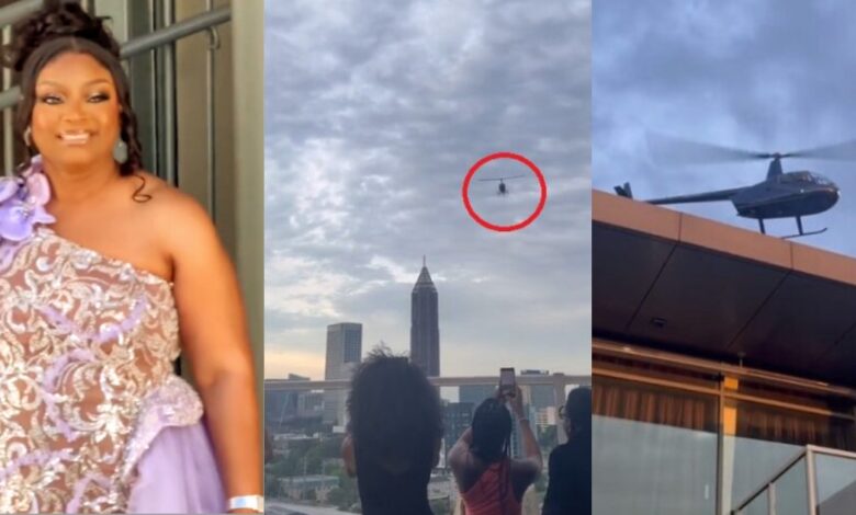 Nigerian woman's jaw-dropping entrance to her 50th birthday party goes viral (video)