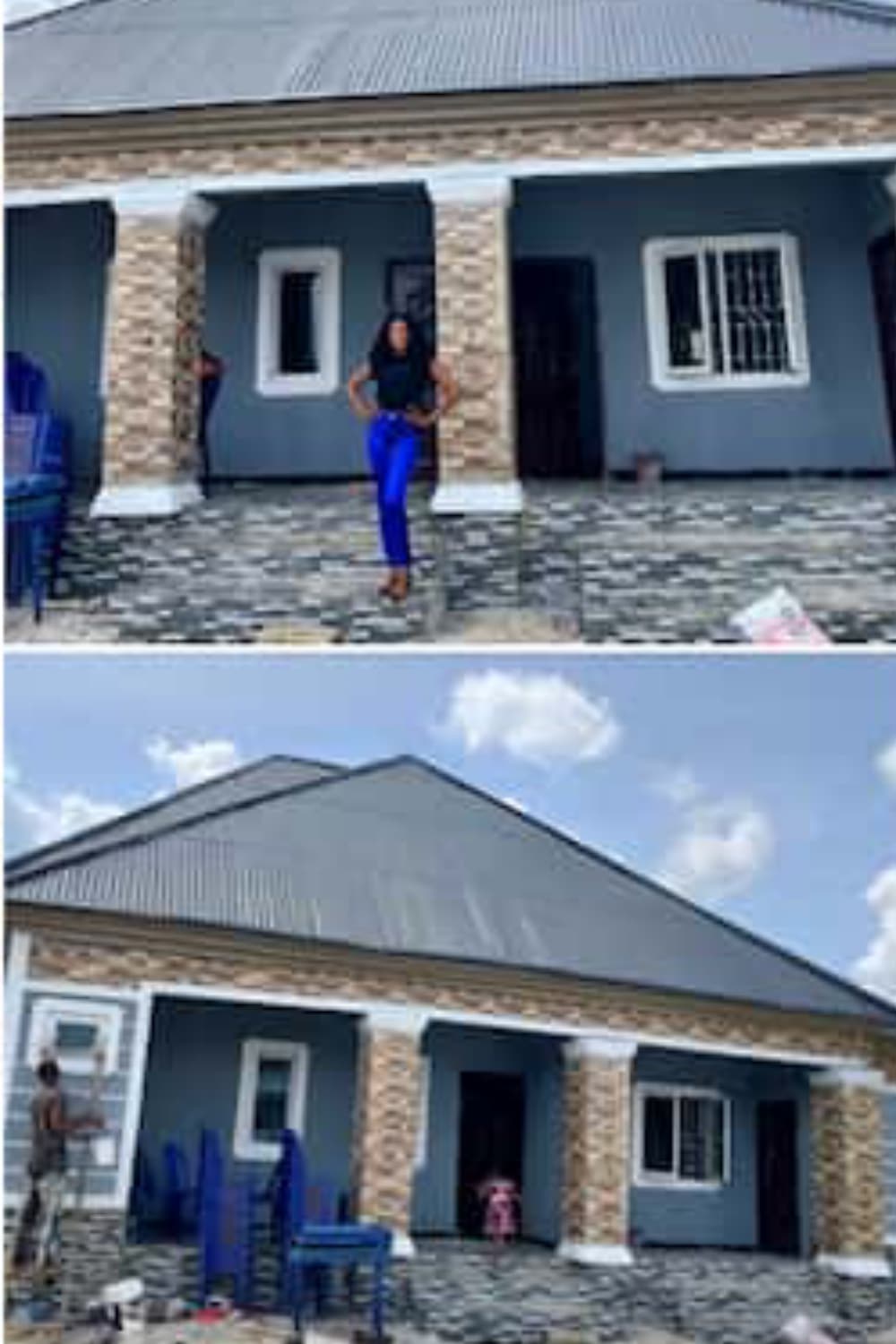 "She no buy wig”- Young Nigerian lady inspires many with self-built dream home, shares land documents (photos)