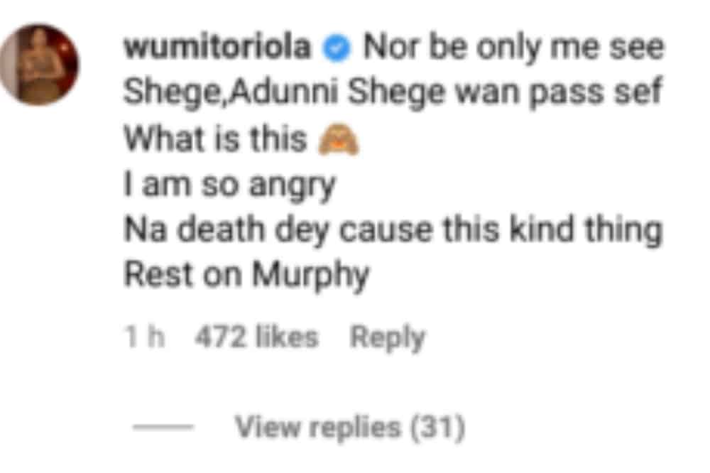 "I am so angry” -Wumi Toriola reacts after Murphy Afolabi’s burial committee calls out Adunni Ade over N250,000