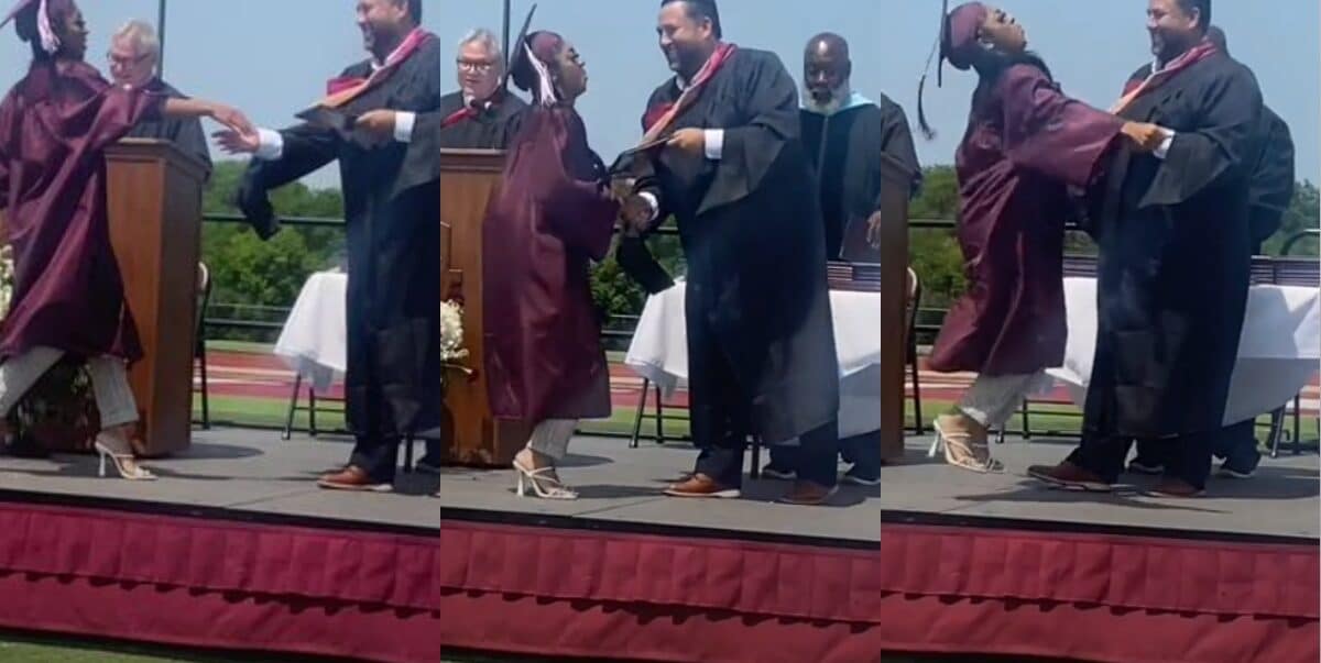 "Uncontainable Joy" - Moment excited lady breaks into dance upon receiving degree (Video)