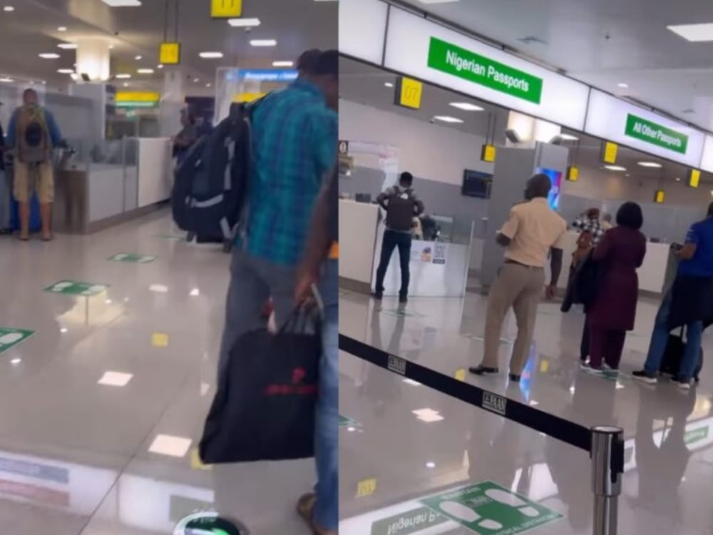 Laide Bakare in awe of the new airport in Lagos as she returns home (Video)