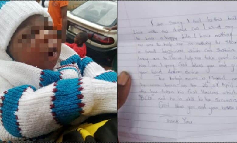 "I'm sorry I had to do this" — Mother abandons baby, leaves note
