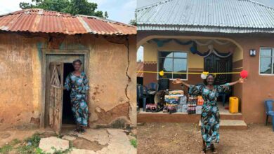 Kindhearted Nigerians crowdfund to build house for lonely elderly woman living in mud house