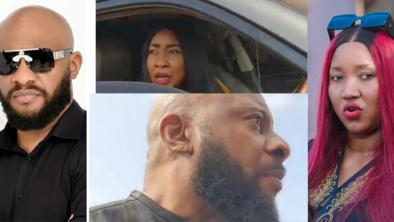 Yul Edochie confronts Judy Austin for taking his car without his permission, forcefully drags her out (Video)