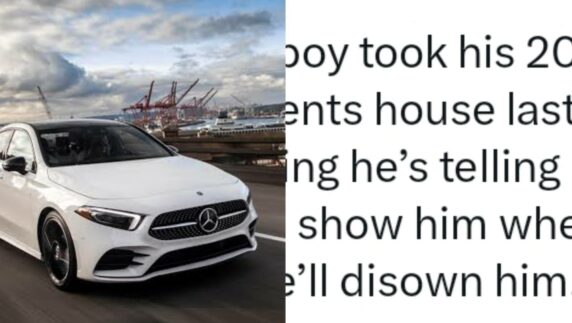 Dad threatens to disown son as he comes home with flashy 2018 Mercedes Benz