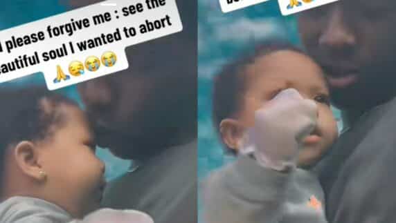 Man regrets initial intention to abort his child as he gushes over her cuteness